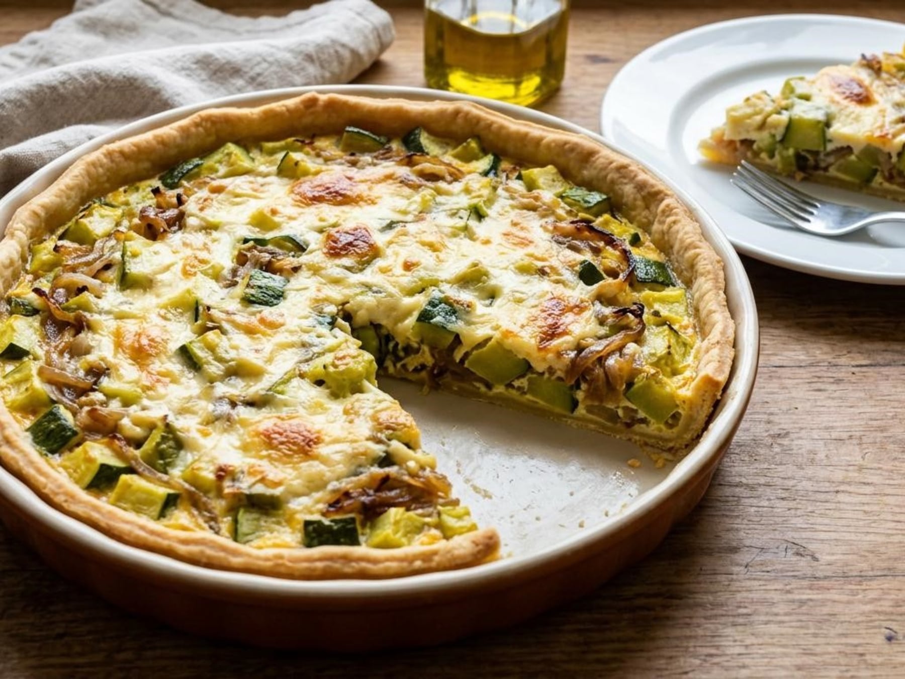 Tarta de zapallitos: la pelea contra la humedad que define el corte perfecto