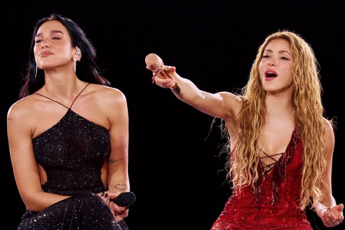 Shakira y Dua Lipa se encontraron en Madrid y el escenario casi explota de placer ajeno