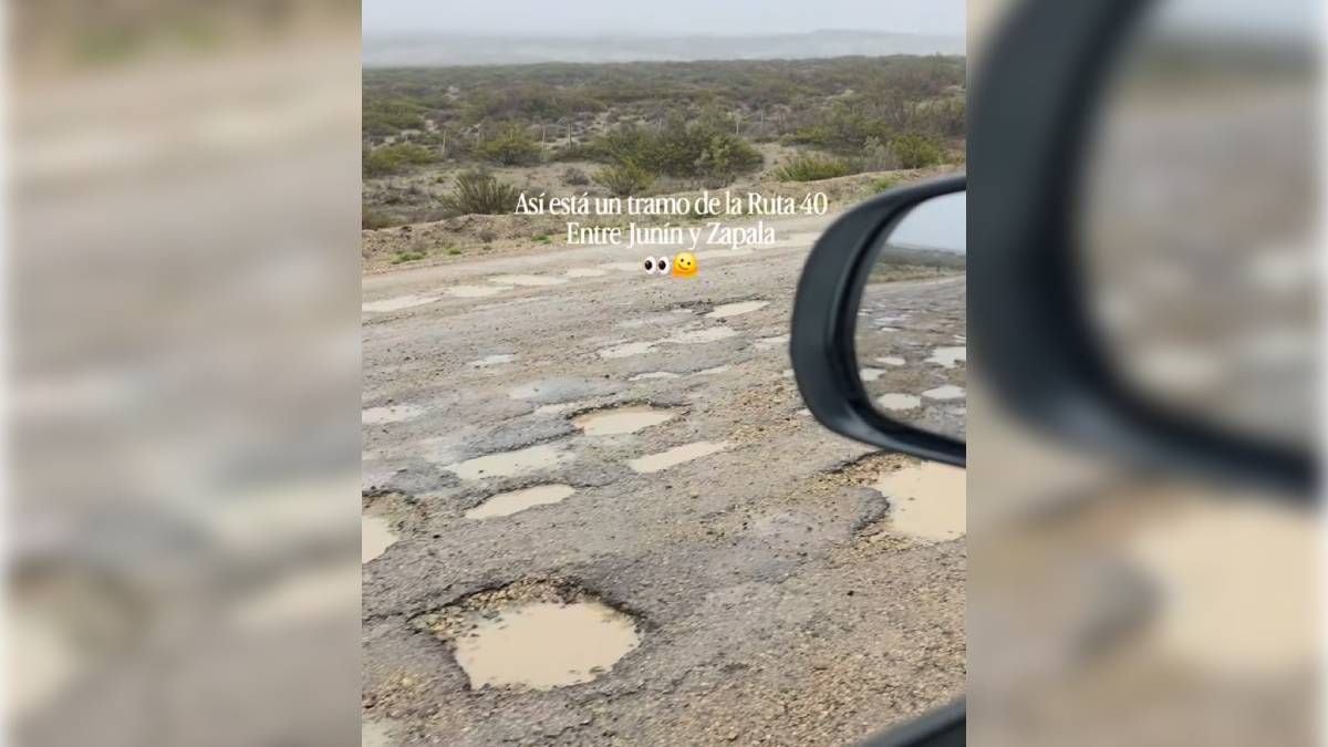 Treinta kilómetros de cráteres sobre la Ruta 40: viajar entre Junín y Zapala se paga con cubiertas y amortiguadores
