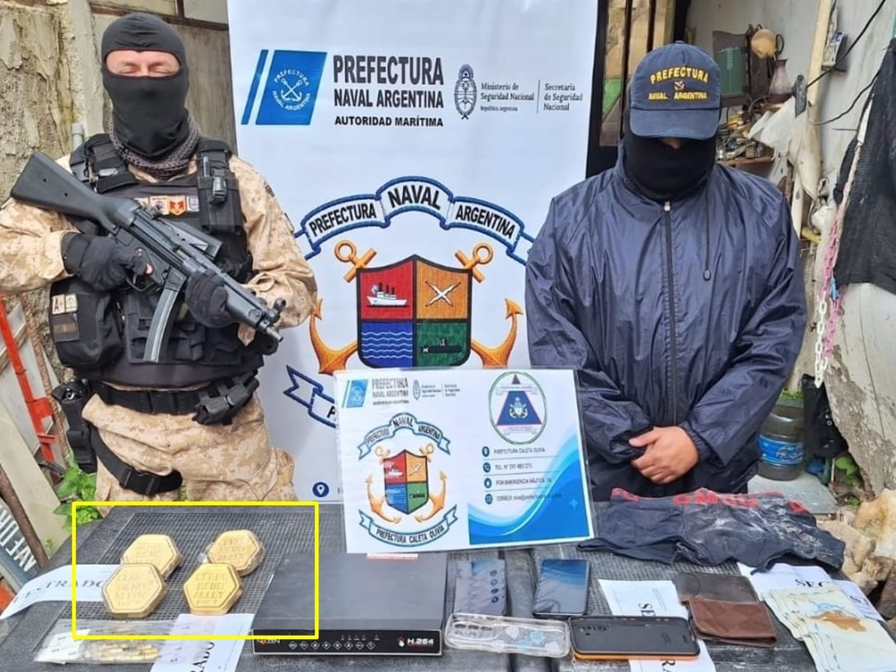 Confirmaron que las piezas secuestradas en Caleta Olivia son una aleación industrial y no lingotes de oro