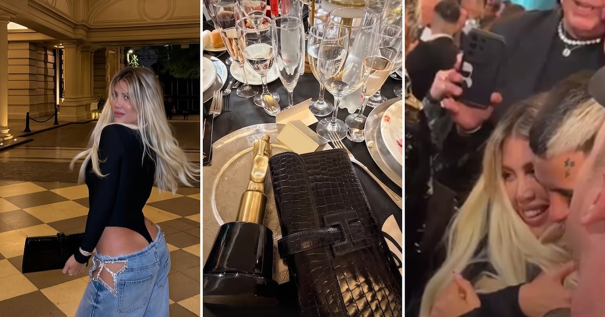 Wanda Nara se subió al escenario a buscar un Martín Fierro y se llevó uno, como si fuera changas