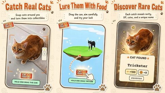 CatchCat convierte la ronda del barrio en una cacería de cartas