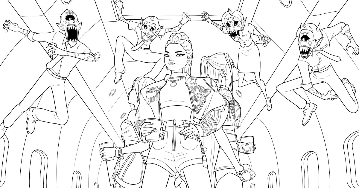 Gemini permite crear láminas para colorear de animación k-pop con instrucciones sencillas
